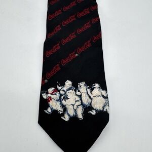 Vintage Coca Cola Logo Polar‎ Bear Neck Tie New With Tags